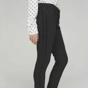 Karl Lagerfeld Fray Side Raw Hem High Rise Jeans
